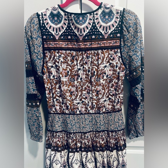 Sea New York Gemma Long Sleeve Mini Peasant Dress, Size 2 - Picture 5 of 9